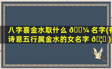 八字喜金水取什么 🌼 名字(有诗意五行属金水的女名字 🦅 )